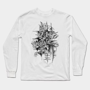 Doodle line abstract Long Sleeve T-Shirt